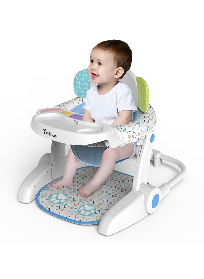 TEKNUM Baby Portable Dining Feeding Chair and Recliner Activity Chair - Elephant - Image 2