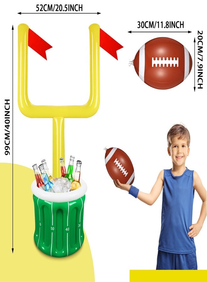 Zhanmai Large Football Inflatable Drink Cooler Inflatable Serving Bar Food Container Drink Holder for football Party Supplies Decorations - Image 4