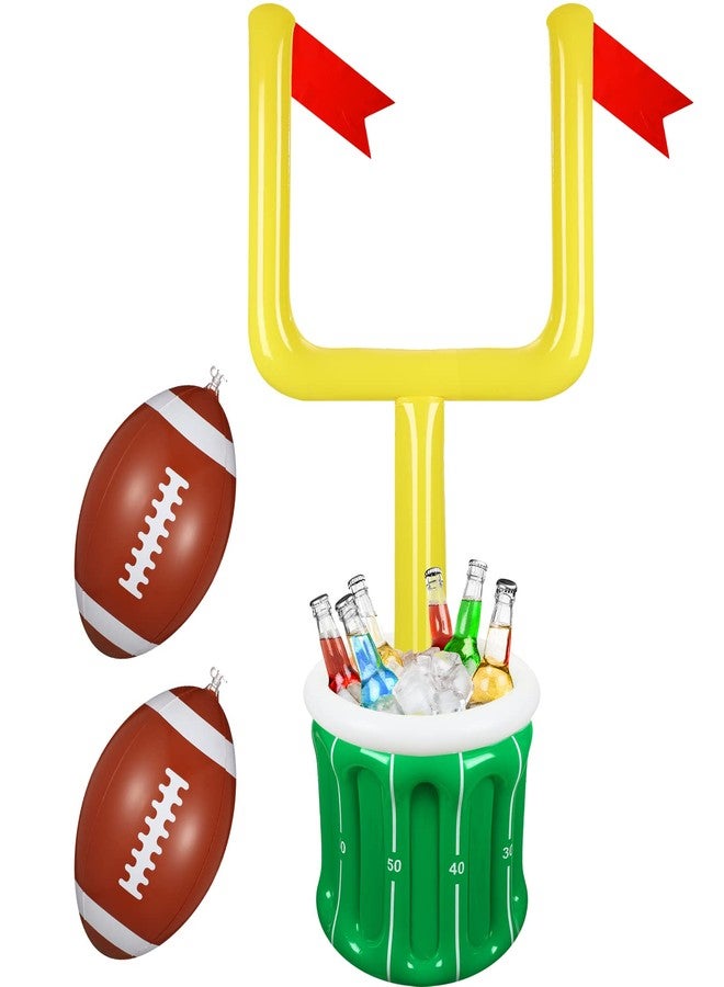 Zhanmai Large Football Inflatable Drink Cooler Inflatable Serving Bar Food Container Drink Holder for football Party Supplies Decorations - Image 1