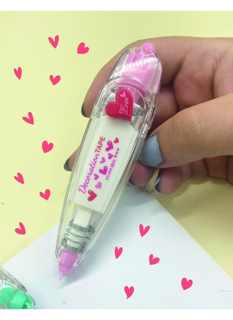 Kağıt Gemi Dükkan - Heart Decoration Tape Tipex - Tipex - Image 1