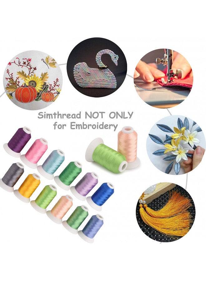 Simthread Brother 40 Colors 1100Y(1000M) Machine Embroidery Thread Big Spool Polyester Bright and Beautiful Colors for Brother Babylock Janome Singer Pfaff Husqvarna Bernina Machines - Image 4
