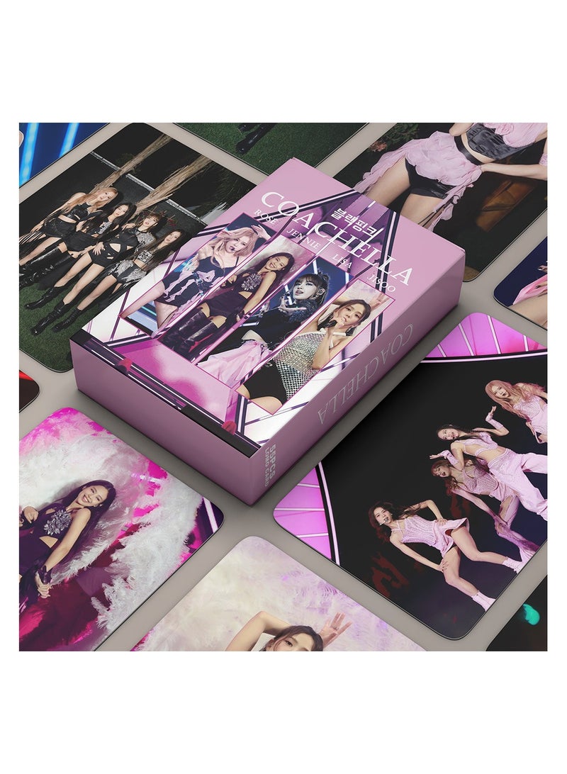 NIBEMINENT 55 Pcs Kpop BLACKPINK Coachella Lomo Cards Card For Fans Collection Gifts - Image 2