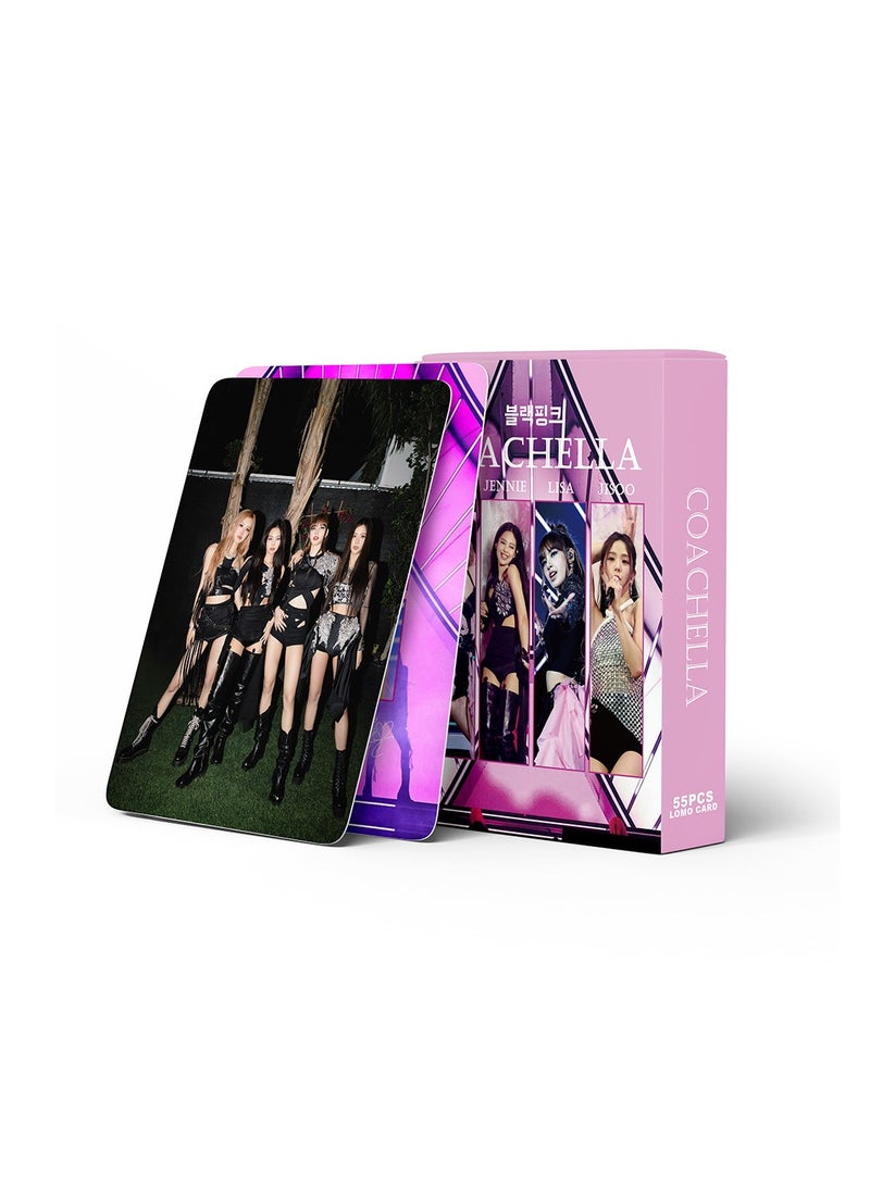 NIBEMINENT 55 Pcs Kpop BLACKPINK Coachella Lomo Cards Card For Fans Collection Gifts - Image 3