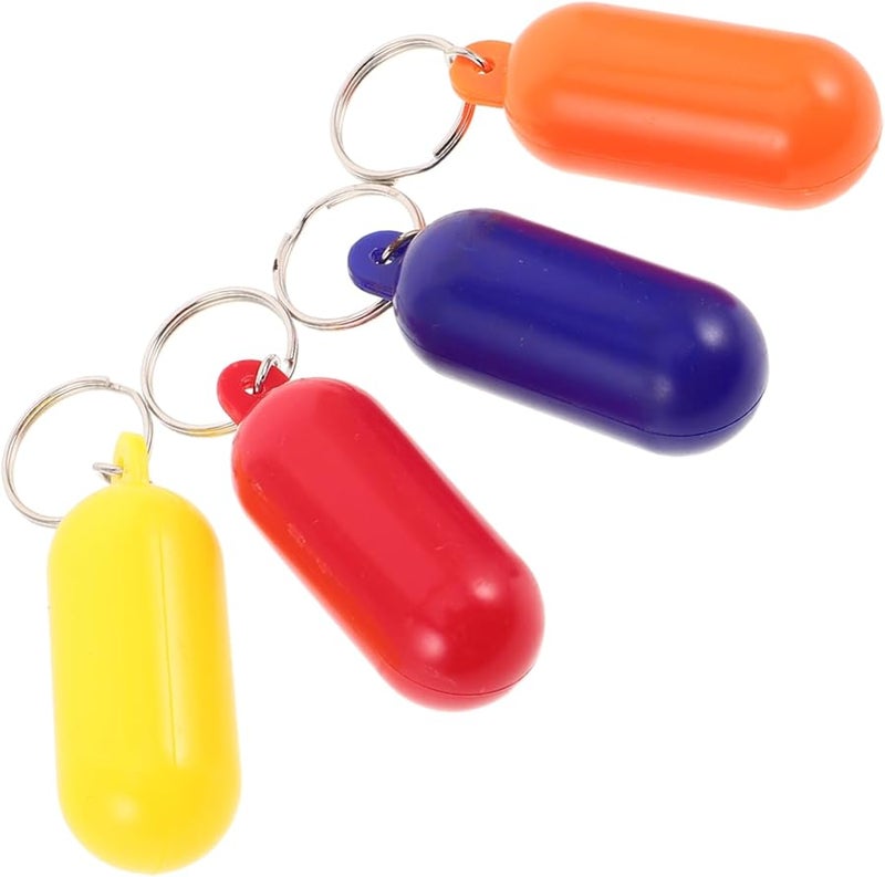 4 Pack Boat Key Float Keychain Lightweight High Visibility Floating Key Ring For Water Sports Beach Outdoor Activities - Image 1