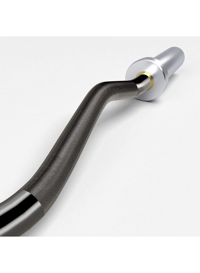 Elevens Olympic Barbell EZ Bar Curl Bar 4ft/5ft/7ft for 2 Inch Weight Plates, Perfect for Home Fitness (300lb/330lb/400lb/700lb/1000lb/1500lb) (Black-22lb) - Image 5