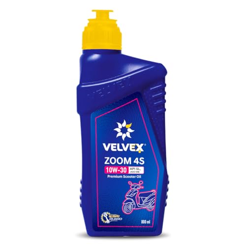 Velvex Zoom 4S 10W-30 Premium Scooter Oil (800 ML) | Triple Guard Protection for Scooter | Smoother Engine Operation | API SL/JASO MB - Image 1