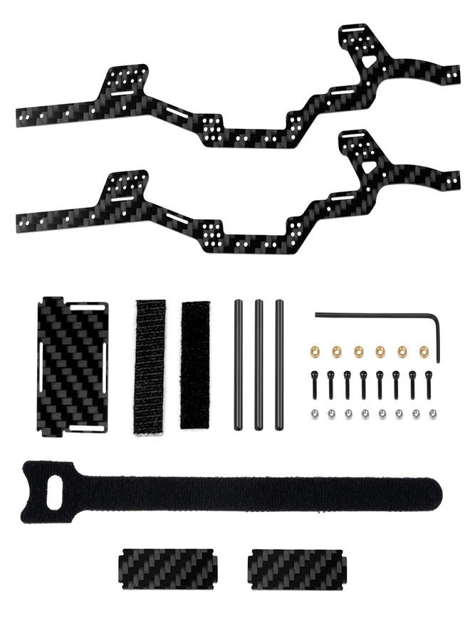 طقم هيكل من ألياف الكربون MORLORDY LCG SCX24، مجموعة قضبان إطار لسيارة الزحف Axial 1/24 C10 JLU Bronco Deadbolt RC، قطعة ترقية - Image 2