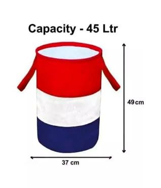Unicrafts Durable and Collapsible Non Woven Laundry Storage Bag with Handles Clothes Toys Storage Foldable Laundry Bag Combo Pack of 2 Pieces Red 45 L Red - Image 3