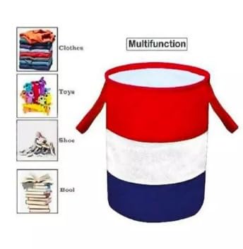 Unicrafts Durable and Collapsible Non Woven Laundry Storage Bag with Handles Clothes Toys Storage Foldable Laundry Bag Combo Pack of 2 Pieces Red 45 L Red - Image 2