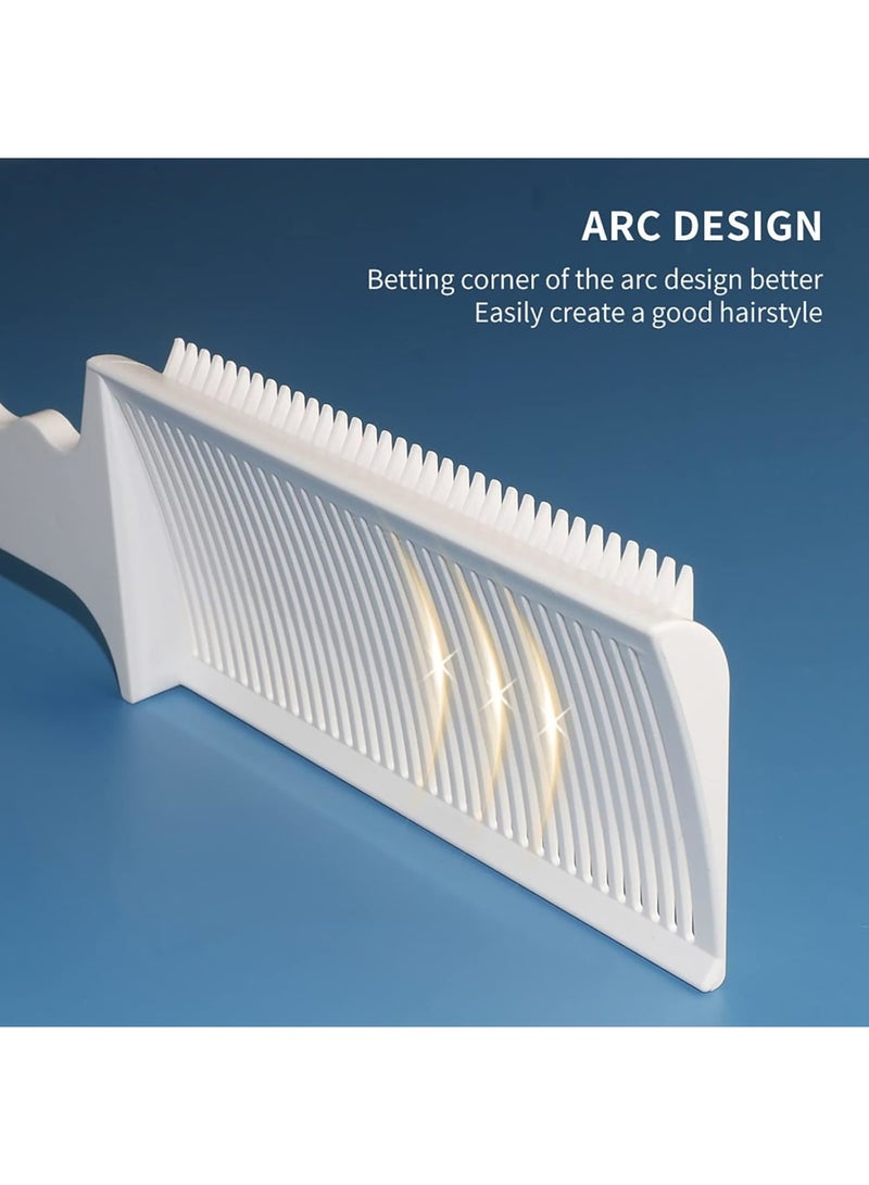 SOLARAE Blending Flat Top Comb, 2 Pieces Fade Combs, Professional Barber Cutting Comb Heat Resistant Clipper Comb for Men Salon Styling Tools ‚Äì White - Image 3