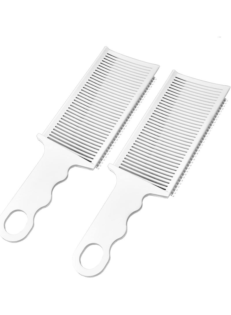 SOLARAE Blending Flat Top Comb, 2 Pieces Fade Combs, Professional Barber Cutting Comb Heat Resistant Clipper Comb for Men Salon Styling Tools ‚Äì White - Image 1