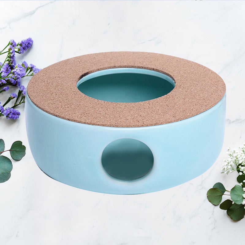2 pcs Ceramic Tea Stove Tea Heater Warmer Candle Stand Candle Holder for Home Office ( ) - Image 3