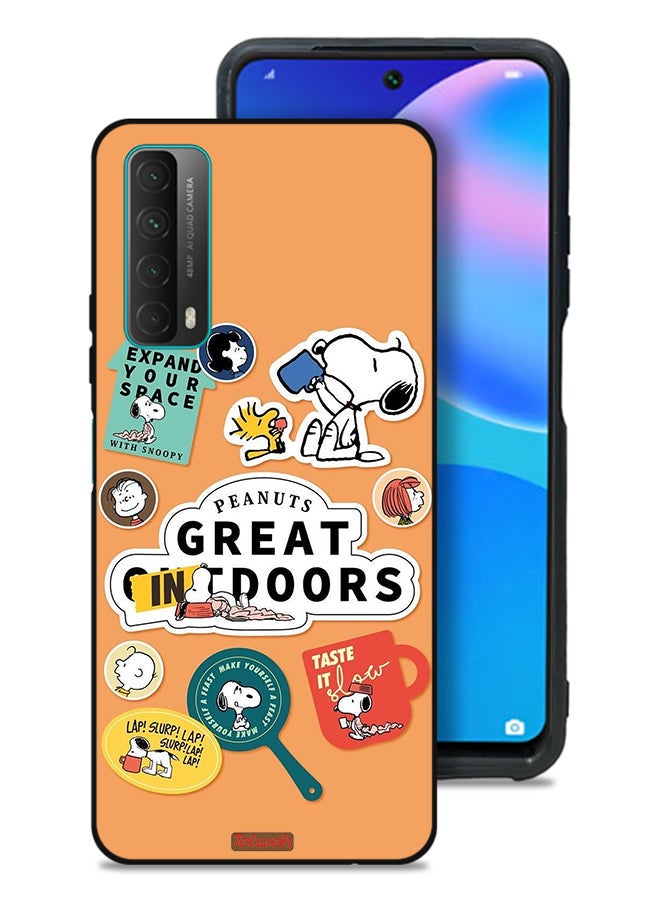 Tolwak Huawei Y7a Protective Case Cover Peanuts Stickers - Image 1