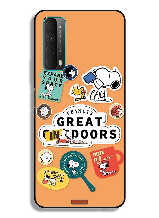 Tolwak Huawei Y7a Protective Case Cover Peanuts Stickers - Image 2