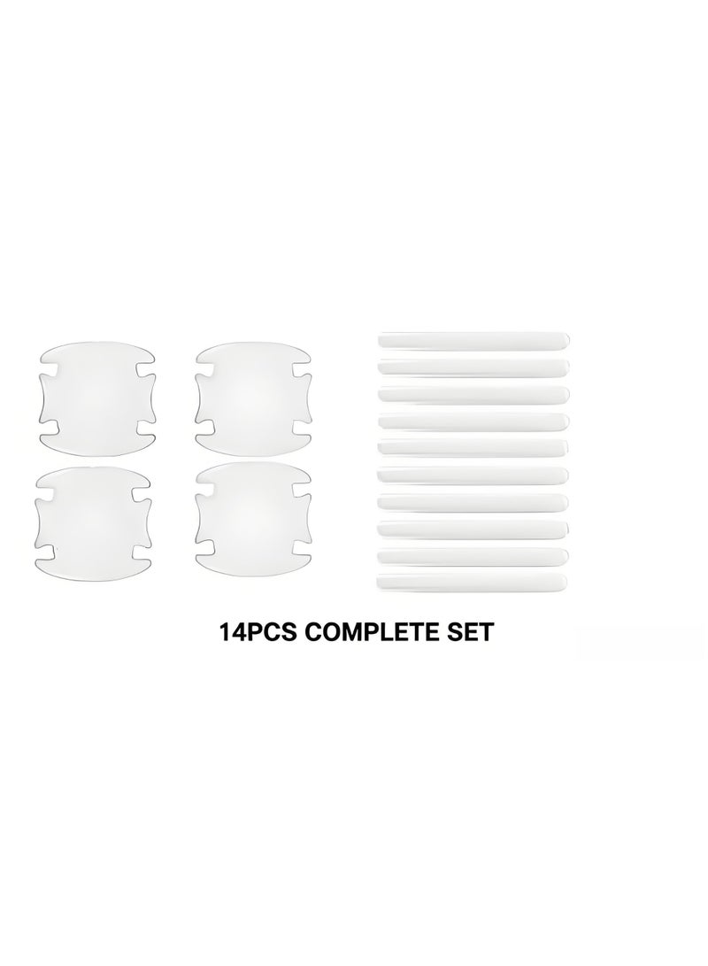 14PCS Universal Car Door Protector Set Anti Scratch Anti Collision Guard Stickers for Door Edge Handles Mirrors & Bumper Car Accessories - Image 2