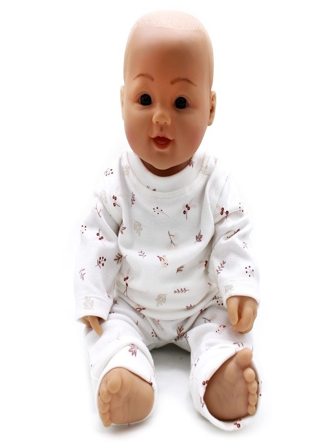Trender Unisex Organic Cotton Open Shoulder T-Shirt Pyjama Set for New Born Baby Boys & Girls - White (for 0-3 Month) - Image 1