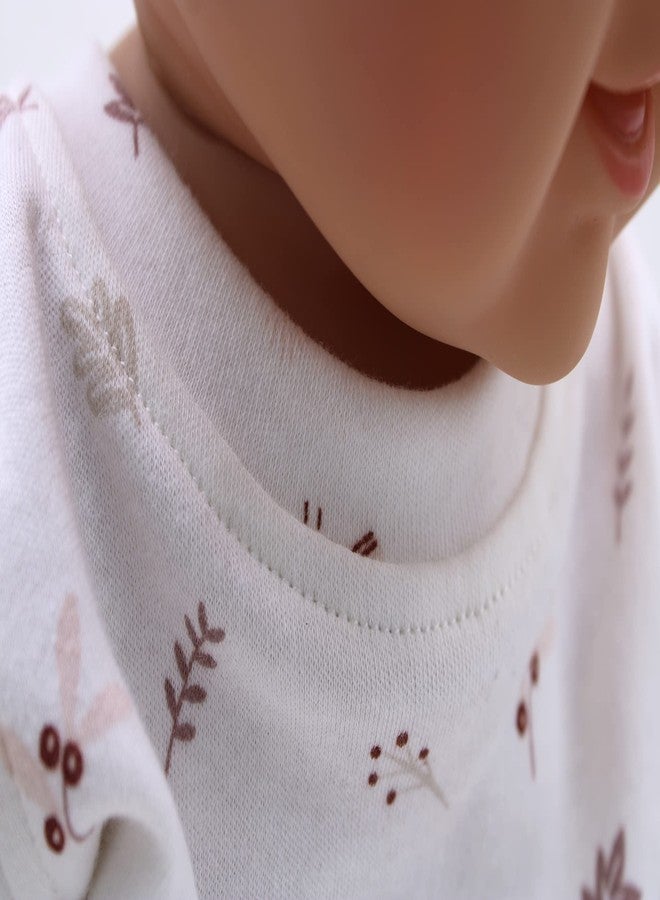 Trender Unisex Organic Cotton Open Shoulder T-Shirt Pyjama Set for New Born Baby Boys & Girls - White (for 0-3 Month) - Image 3
