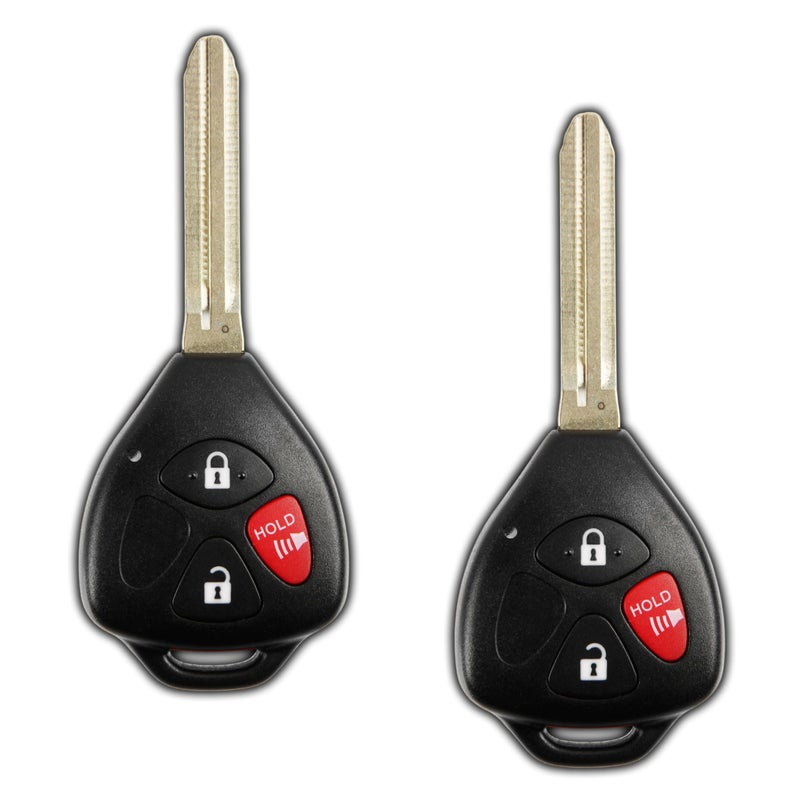 KeylessOption 2X KeylessOption Key Fob Replacement for 2006 2007 2008 2009 2010 2011 2012 2013 Toyota Rav4 Yaris Scion xB Keyless Entry Remote Remote Control 3Button HYQ12BBY 4D67 Locksmith Required