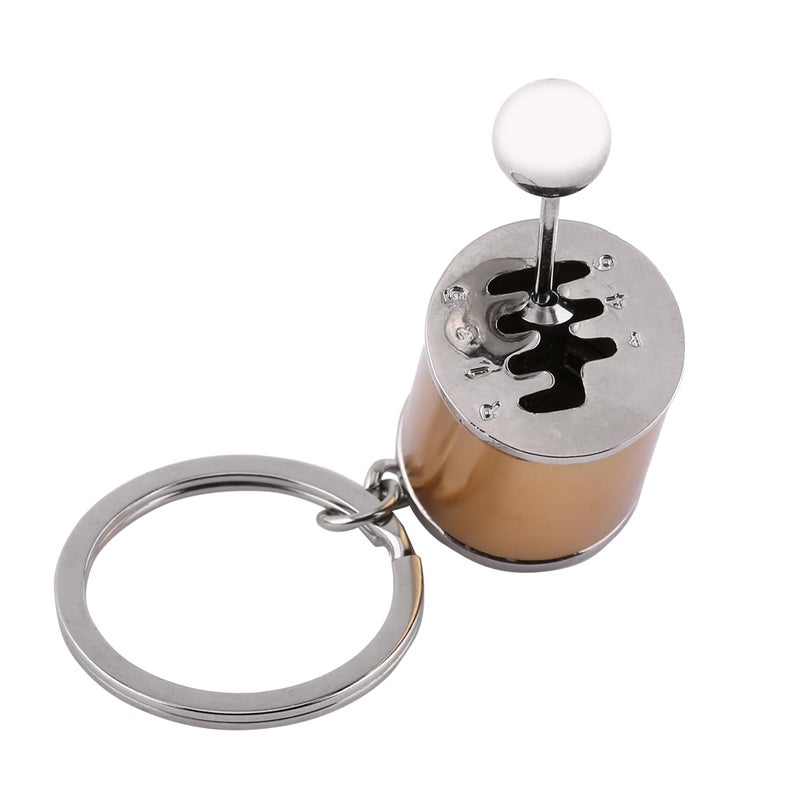 Gear Shifter Model Keychain Keyring Auto Part Shaped Alloy Key Rings(Gold) - Image 1