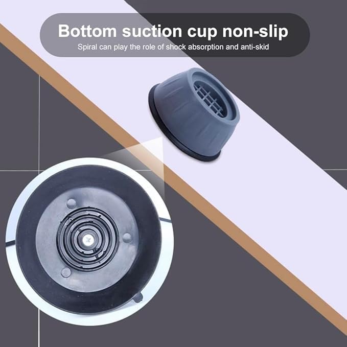 RYUK CREATIVES Anti Vibration Pads with Suction Cup for Washing Machine, Refrigerator, Noise Cancelling Pads, Shock Absorber, Heavy Duty Stand, Round, Anti Skid (Pack of 8)  - Image 4