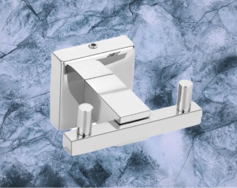 PROMIXO Heavy Duty Stainless Steel Matrix Robe Hook with Chrome Finish for Bathroom and Home Improvement (Pack of 1) - Image 4