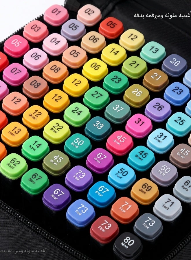 Touch 80-Piece Dual-Tip Art Marker Set | Vast Color Variety & Compact Organizer Bag for Endless Creativity - Image 5