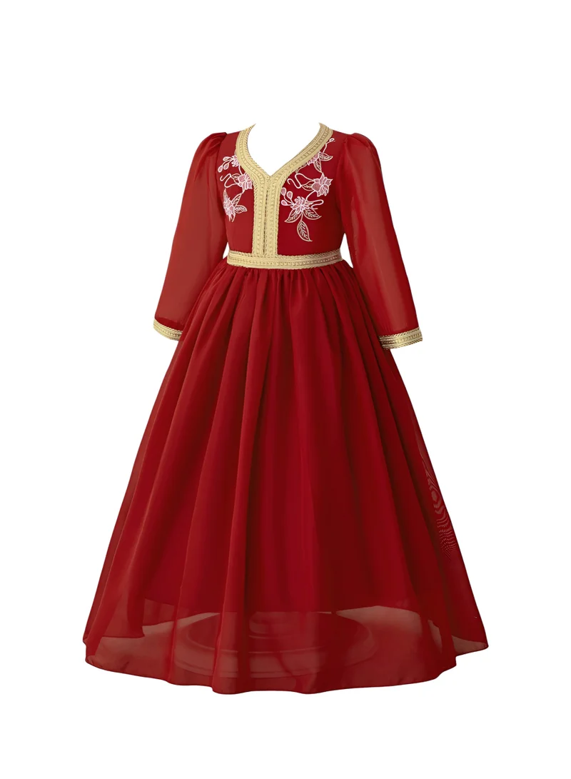 دىدانيالا D'Daniela Rouge Radiance Abaya Dress - Red