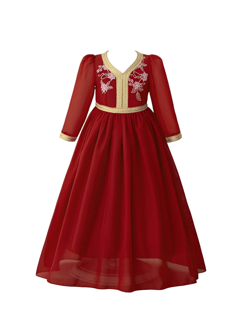 دىدانيالا D'Daniela Rouge Radiance Abaya Dress - Red