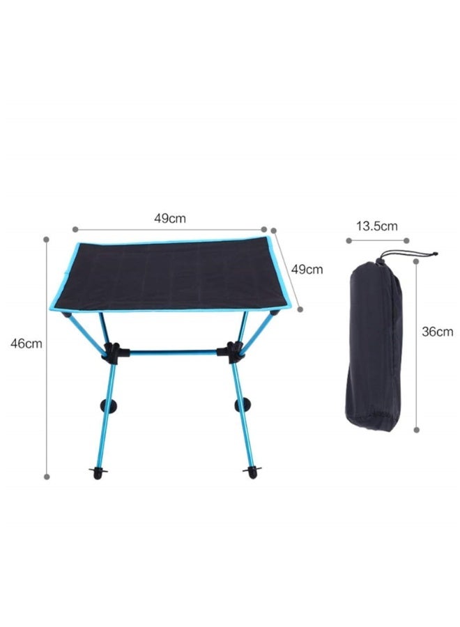 Portable Camping Table, Lightweight Folding Oxford Cloth Picnic Table with Aluminum Frame, Compact Roll-Up Collapsible Table for Outdoor BBQ, Beach, Fishing, Tailgating Travel (Blue) - Image 2