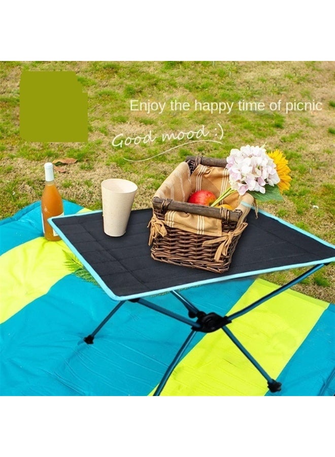 Portable Camping Table, Lightweight Folding Oxford Cloth Picnic Table with Aluminum Frame, Compact Roll-Up Collapsible Table for Outdoor BBQ, Beach, Fishing, Tailgating Travel (Blue) - Image 3