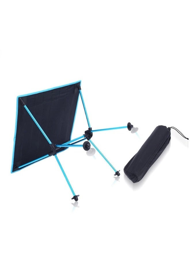 Portable Camping Table, Lightweight Folding Oxford Cloth Picnic Table with Aluminum Frame, Compact Roll-Up Collapsible Table for Outdoor BBQ, Beach, Fishing, Tailgating Travel (Blue) - Image 5