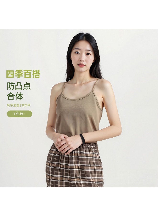 Your Sun Spring Women'S Camisole Undershirt Women'S Underwear Ribbed Slim Fit All-Season Basic Versatile Suit Innerwear - Image 2