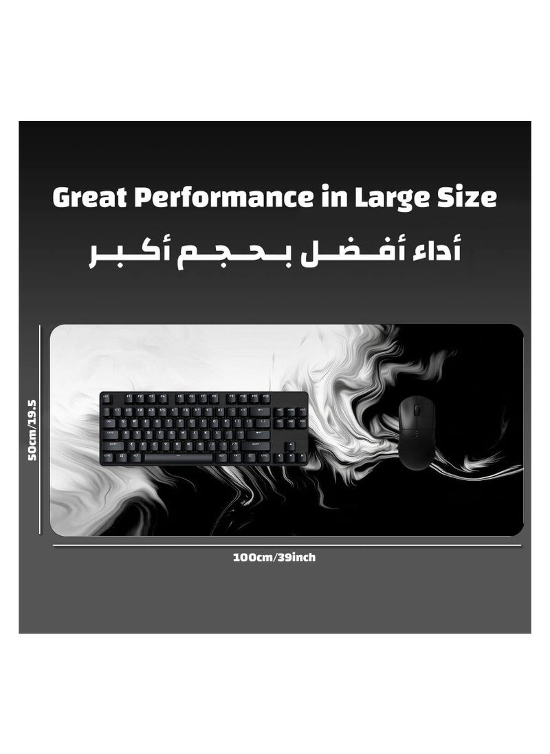 ياسا ماوس باد كبير جدا من ياسا مقاس 100*50 سم بتصميم جرافيك جميل جدا مع خاصية منع الانزلاق يكفي للفأرة والكيبورد وحواف مخيطه ومضاد للسوائل باتقان مونو  - Image 4