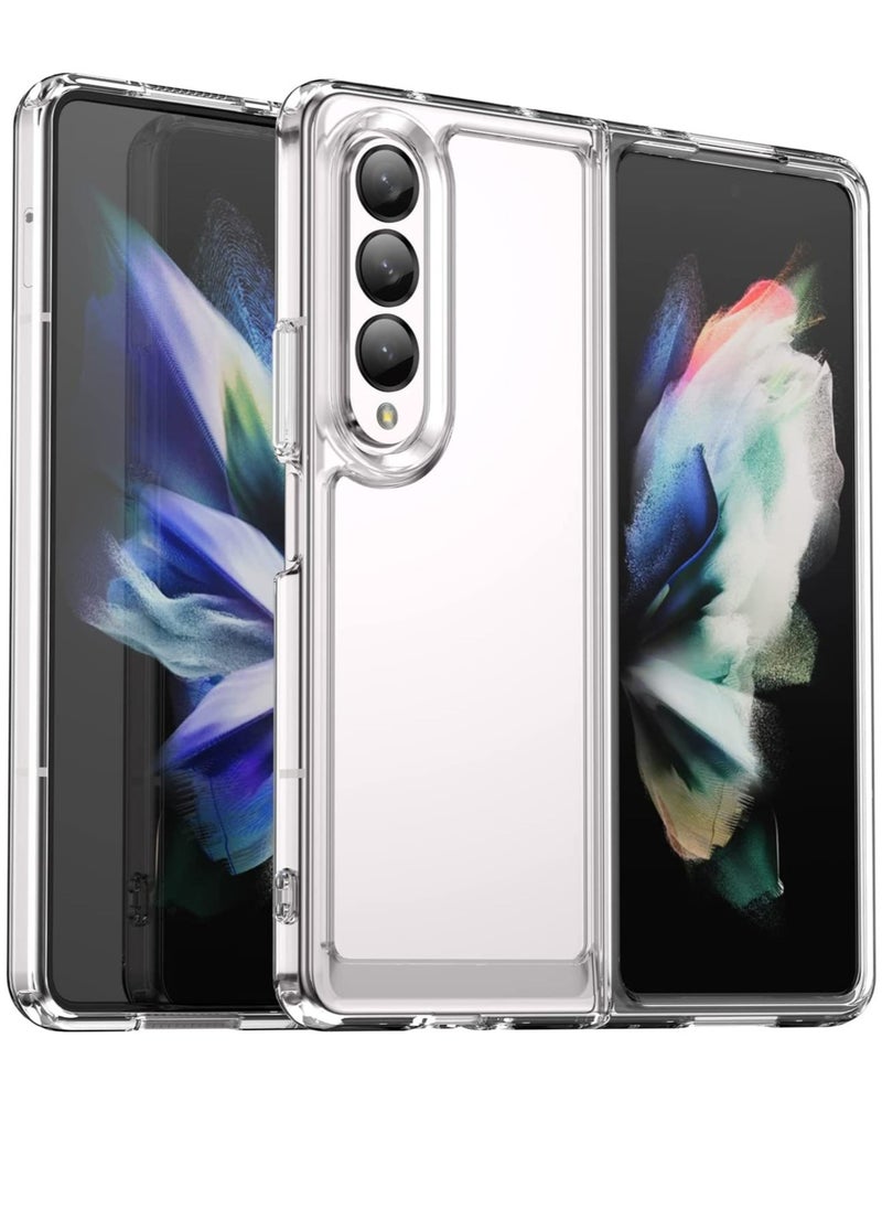 ELTRAZONE - Case for Samsung Galaxy Z Fold 4 5G Clear TPU Four Corners Protective Cover Transparent Soft funda - Image 1
