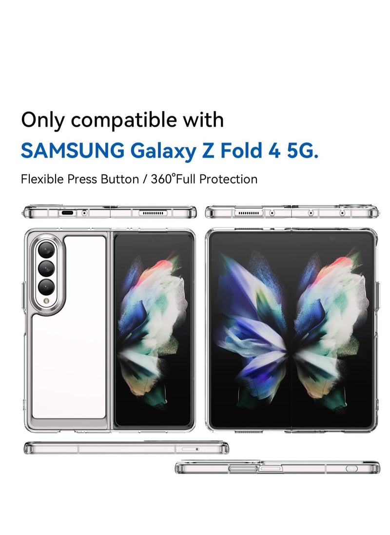 ELTRAZONE - Case for Samsung Galaxy Z Fold 4 5G Clear TPU Four Corners Protective Cover Transparent Soft funda - Image 1