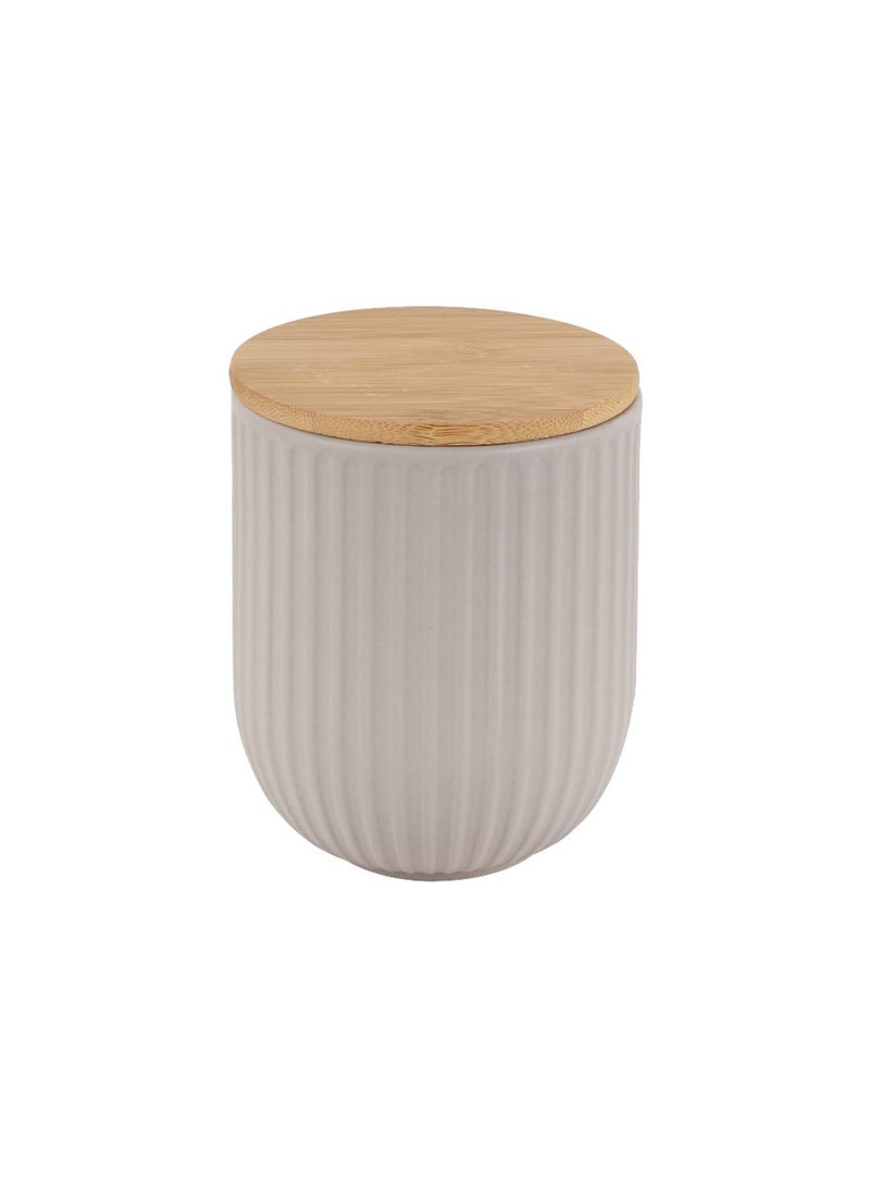 DANUBE HOME Astra 3-Piece Ceramic Storage Jar Set with Bamboo Lid – Airtight Kitchen Canisters, Stylish Food Storage Containers, Durable Ceramic Jars for Pantry, Spice, and Coffee Storage -750ml - Image 3