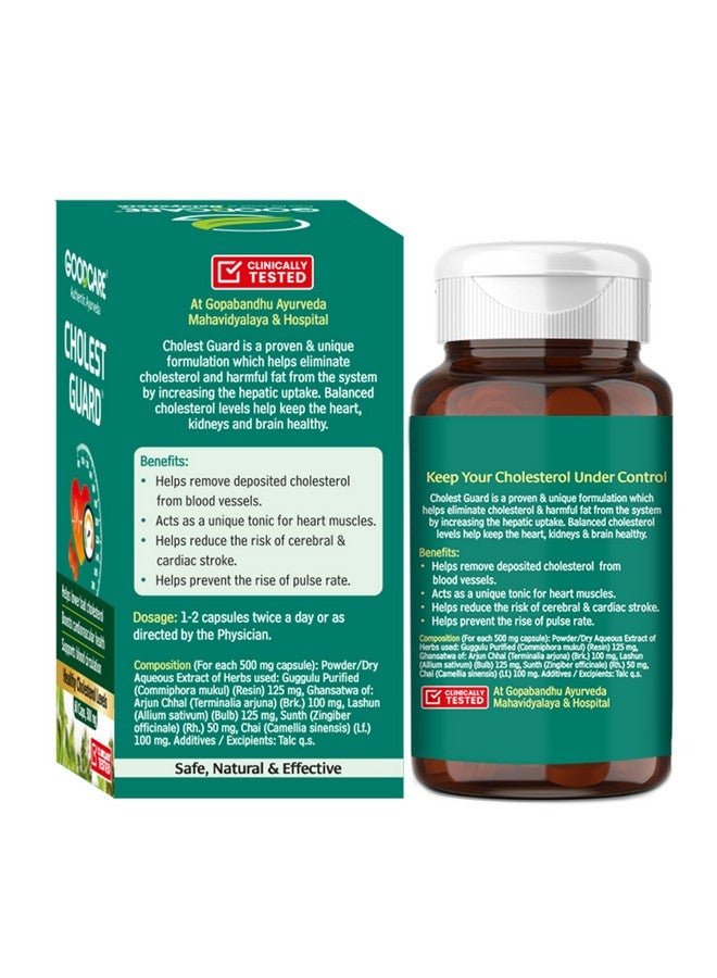 GOOD CARE Goodcare Cholest guard | Manages Cholesterol Level | Promotes Heart Health | Helps to Fight LDL | Maintain Bad Cholesterol| Clinically Tested - 60 Capsules - Image 4
