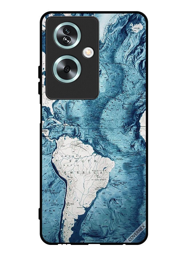 Covernex Protective Case Cover For Oppo A79 Map Art - Image 1
