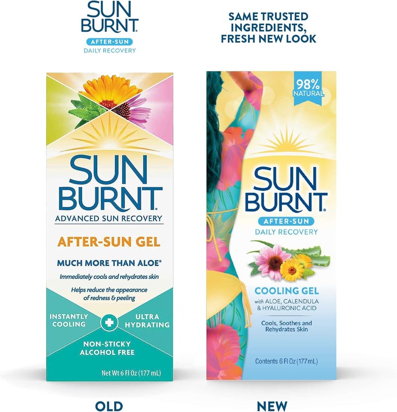 Sunburnt Advanced Sun Recovery After-Sun Gel - Ultra Hydrating Aloe Vera Gel with Calendula, Echinacea & Hyaluronic Acid, 6 Ounce - Image 3