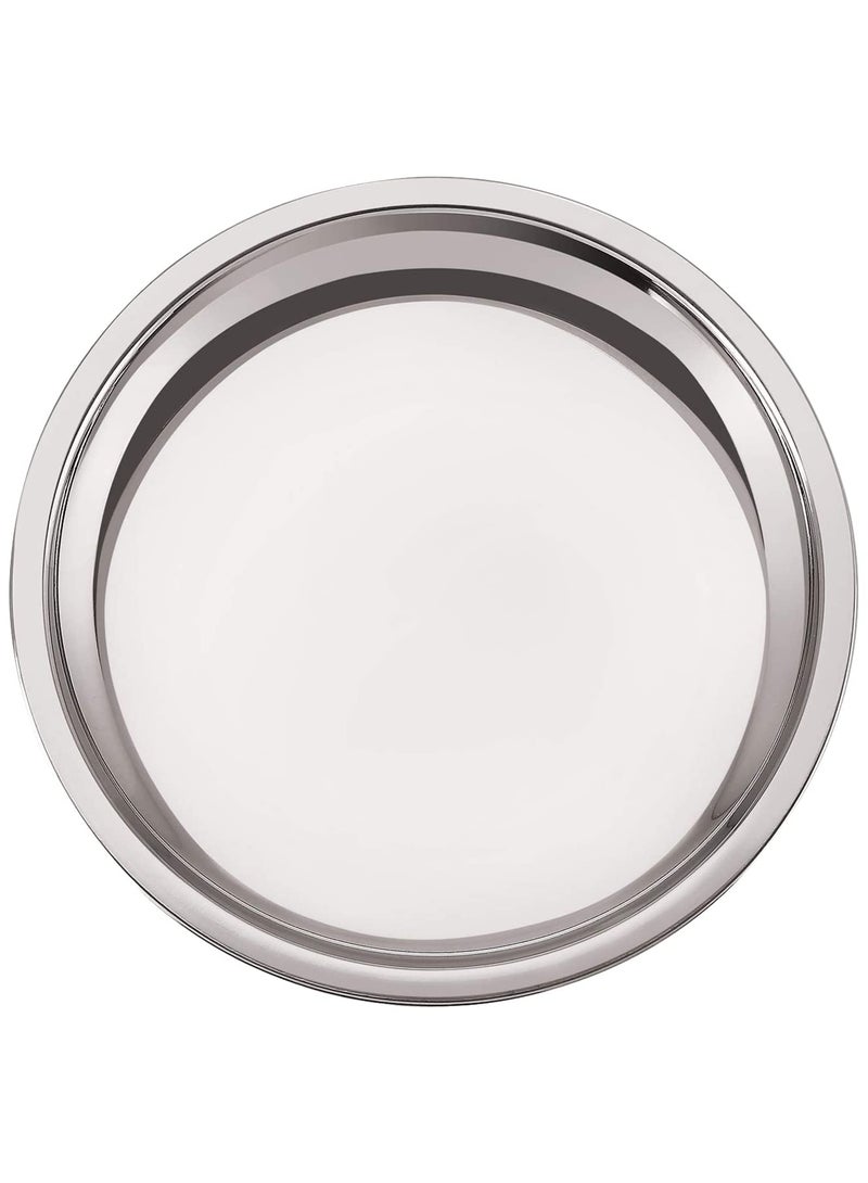 Neelam Stainless Steel 14 (22G) Premium Parat, 29 cm, Silver – Durable & Elegant Round Multipurpose Parat, Ideal for Mixing, Kneading, Serving, Perfect for Daily Use & Special Occasions. - Image 1