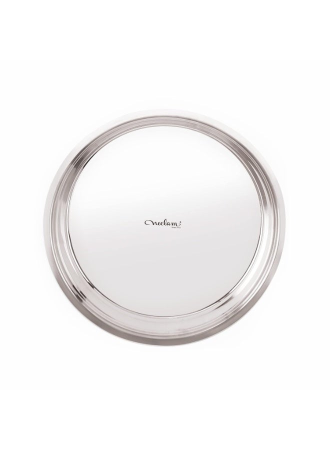Neelam Stainless Steel 14 (22G) Premium Parat, 29 cm, Silver – Durable & Elegant Round Multipurpose Parat, Ideal for Mixing, Kneading, Serving, Perfect for Daily Use & Special Occasions. - Image 3