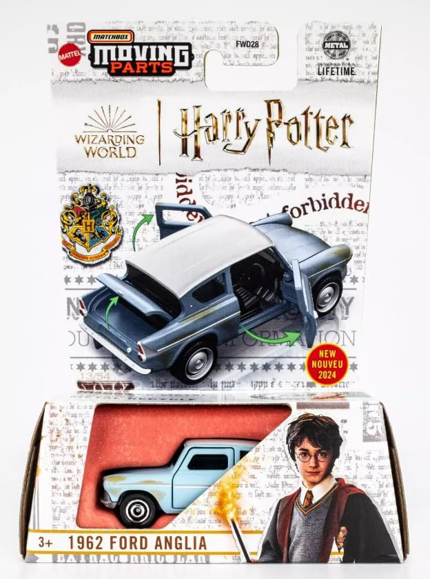 Matchbox Moving Parts 1962 Ford Anglia, Wizarding World of Harry Potter, 1:64 Die-Cast Vehicle - Image 2
