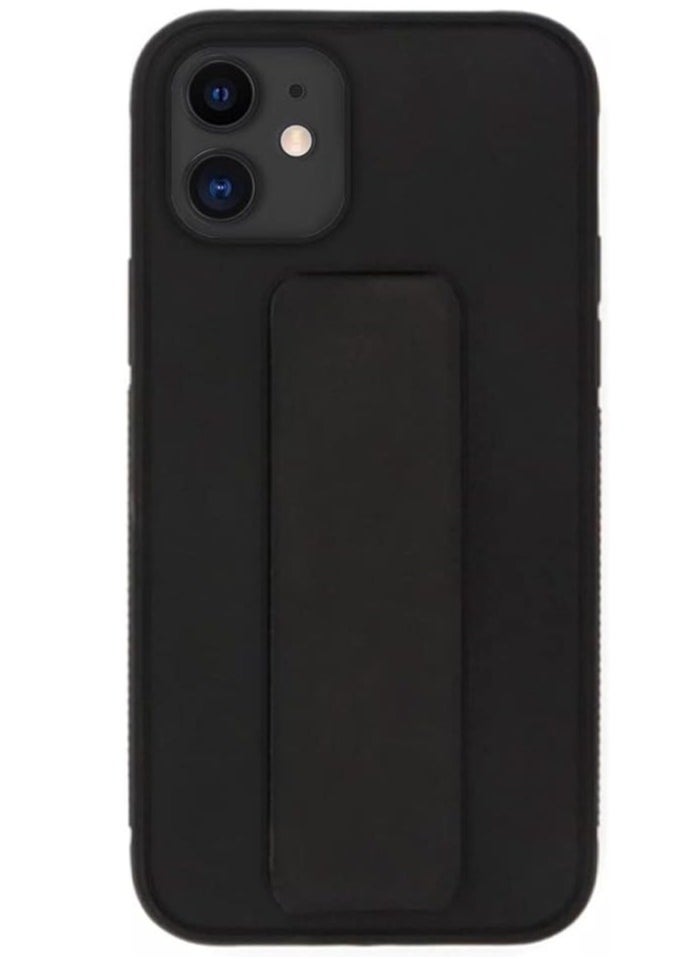 Protective Case Cover with Finger Grip Stand for Apple iPhone 11 Black