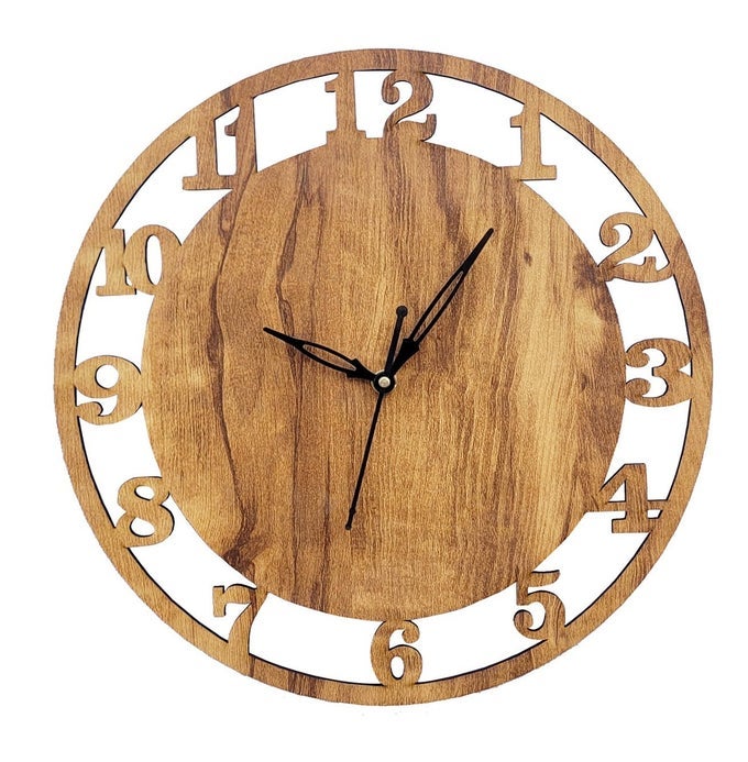 WOODEN DESIGNER BIGSIZED MODERN CLOCK WITH ANTIQUE CHARM WATCH