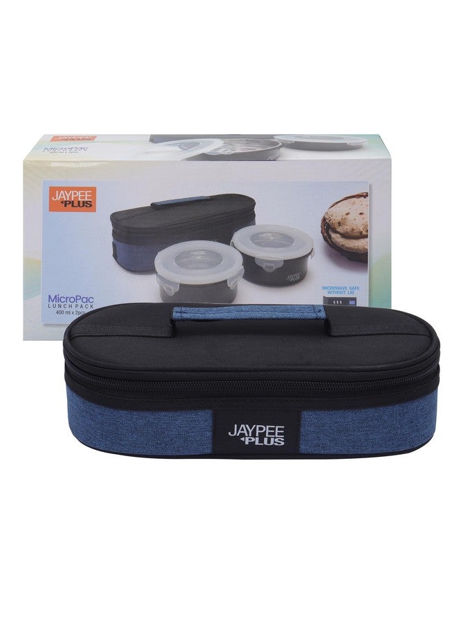 JAYPEE PLUS صندوق غداء جايبي بلس من الفولاذ المقاوم للصدأ مع حاوية ميكروباك 2 | مقاوم للتسرب | آمن للاستخدام في الميكروويف | صندوق غداء معزول | محكم الإغلاق | صندوق تيفين معزول للمكتب | 400 مل أسود - Image 5