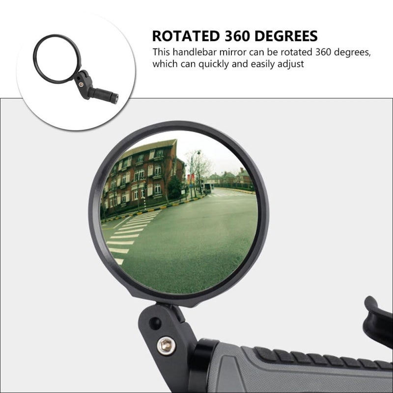 Adjustable Acrylic Bike Handlebar Mirror 16 22mm Bar End Safe Cycling Accessory - Image 4
