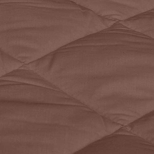 Homespun Quilted Triple Layered 100% Waterproof Single Bed Mattress Protector, Brown Color, 36x78 inches - Image 3