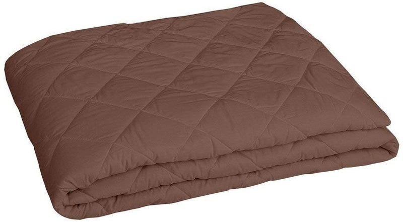 Homespun Quilted Triple Layered 100% Waterproof Single Bed Mattress Protector, Brown Color, 36x78 inches - Image 2