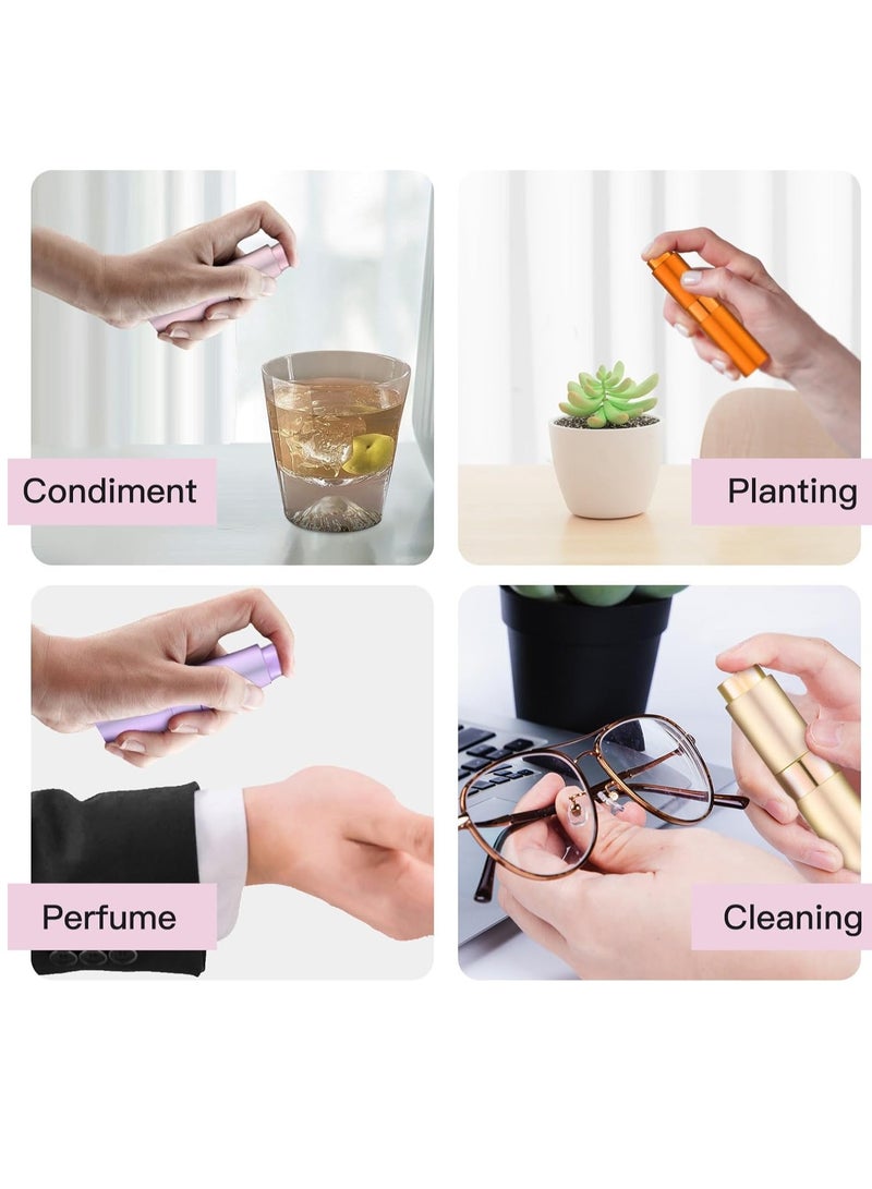 Tekson زجاجة عطر سفر تكسان 8 مل قابلة لإعادة التعبئة، زجاجة رذاذ كولونيا صغيرة فارغة، رذاذ بعد الحلاقة محمول لتوزيع السوائل (وردي وبنفسجي) - Image 2