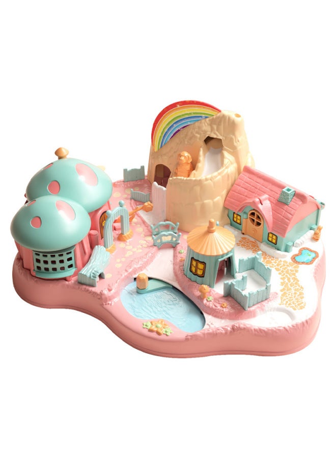Children's Baby Magnetic Attraction Wonderful Hut Doll Simulation Scene Play House Boys And Girls Toys-Height:Green Magnetic Wonderful House 【free Two Magnetic Dolls】 - Image 4